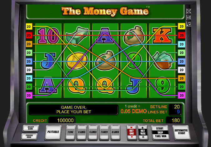Игровой автомат the Money Game демо. 